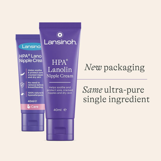 Lansinoh HPA Lanolin Nipple Cream - 40ml - Sore Nipples Cracked Skin Breast Feeding 100% Natural.