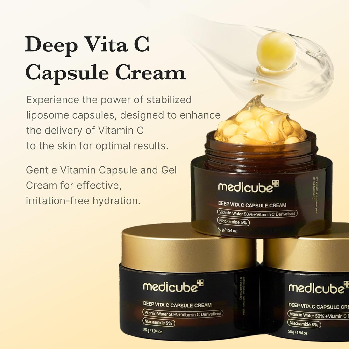 medicube Deep Vitamin C Golden Capsule Face Moisturiser.