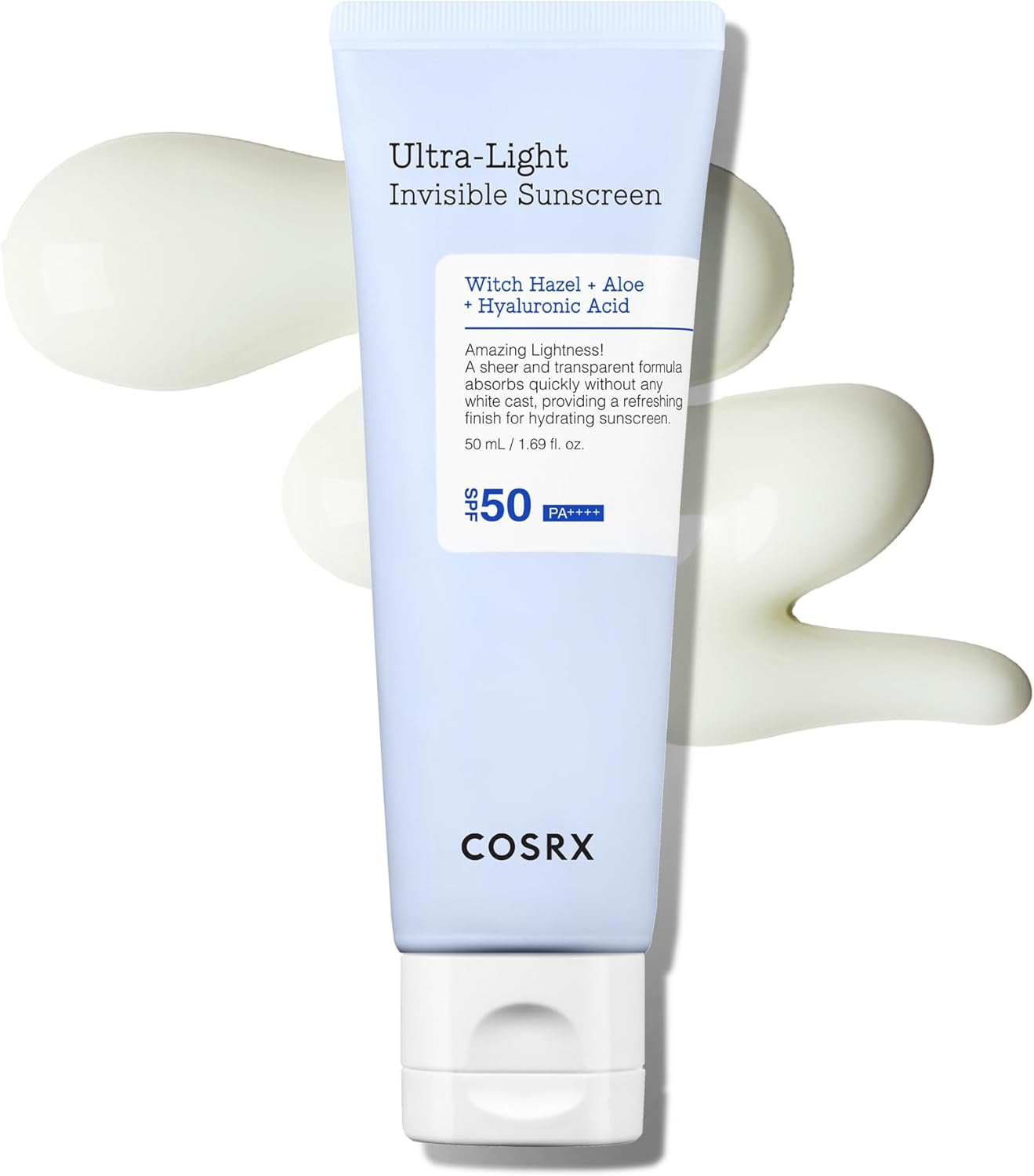 COSRX Ultra-Light Invisible Sunscreen SPF 50 Face Moisturiser, PA++++ Korean Sunscreen, Non Oily Sun Cream