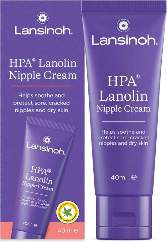 Lansinoh HPA Lanolin Nipple Cream - 40ml - Sore Nipples Cracked Skin Breast Feeding 100% Natural.