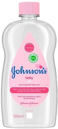 Johnson's Baby Oil (1 x 500 ml) Moisturising Baby Oil to Protect Delicate and Dry Skin.